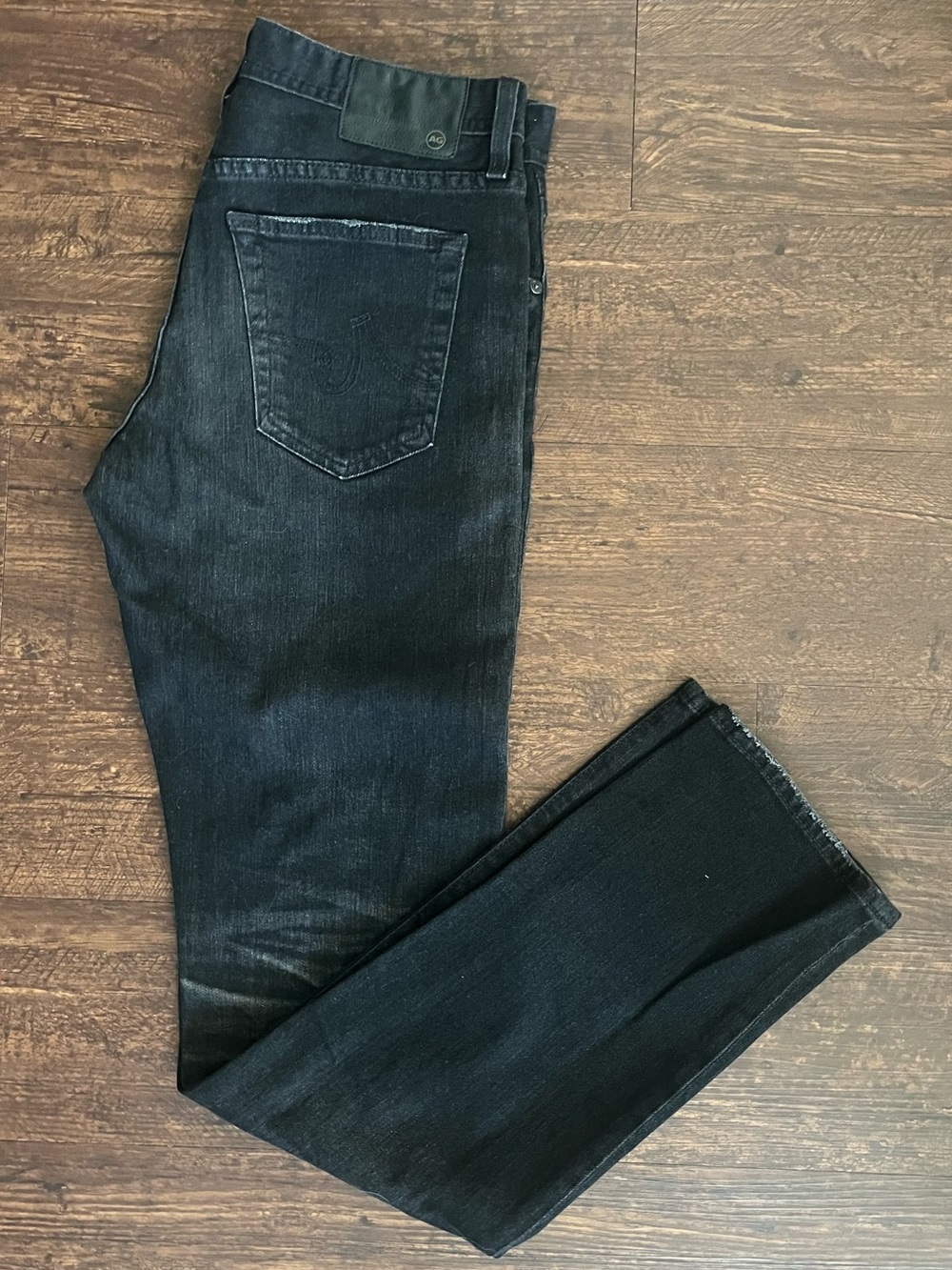 AG Adriano Goldschmied Graduated Tailored Men's Black   Denim Fade Jeans Sz 30R